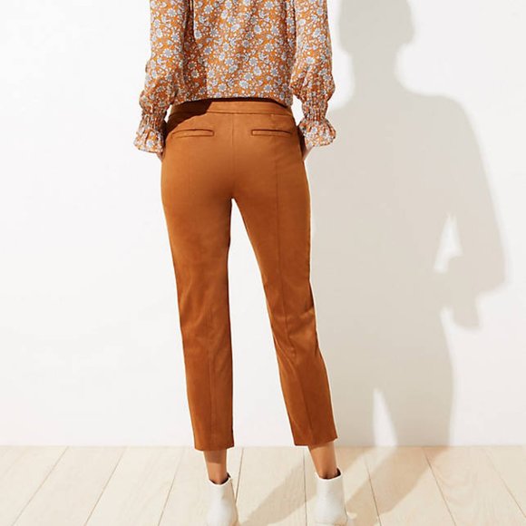 LOFT Women's NWT Faux Suede Slim Pants - Picture 3 of 3
